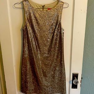 Betsey Johnson gold sequin mini dress